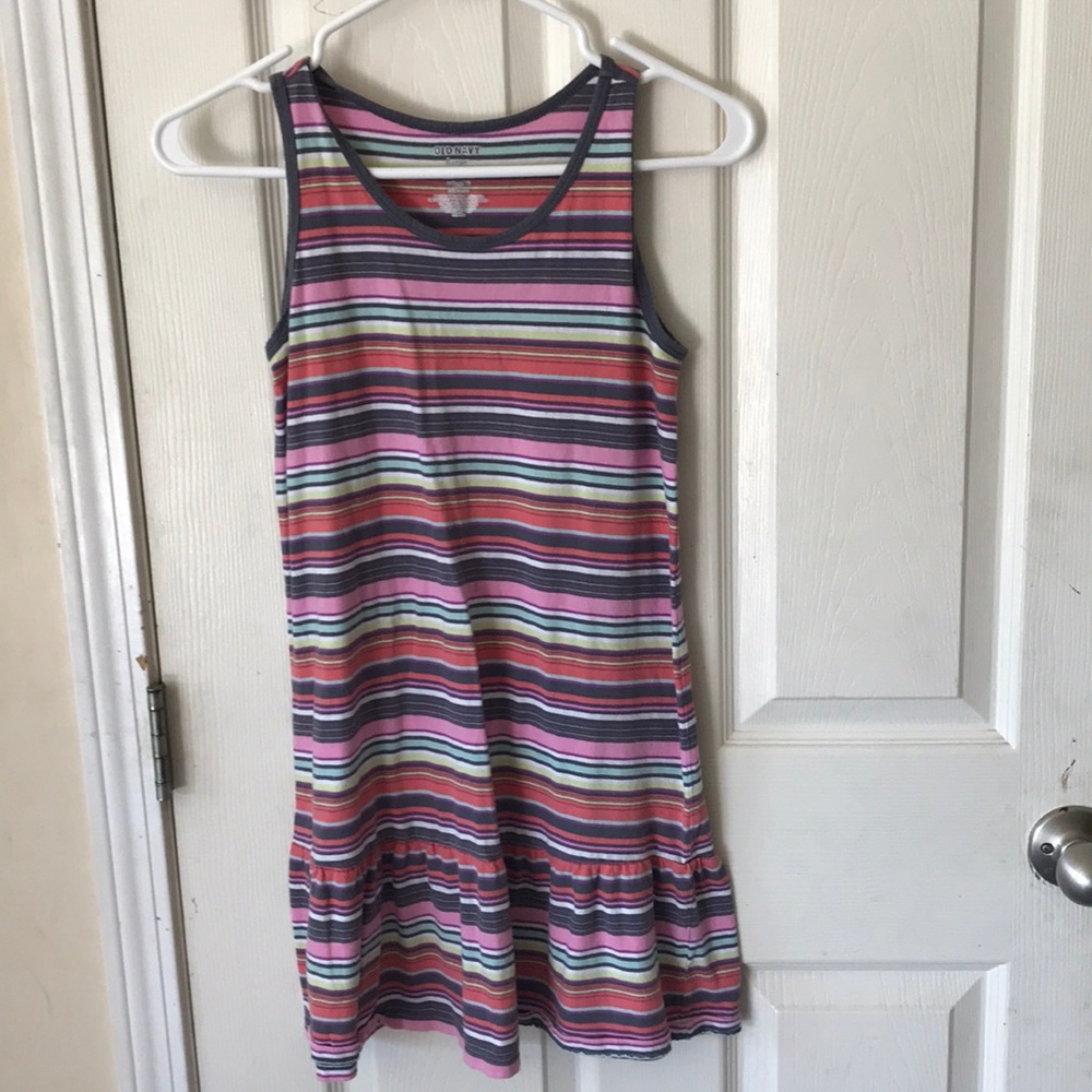 Multi color strip sundress. Girls 10/12